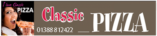 Classic PIZZA 01388 812422 - Spennymoor pizza delivery take away desserts Just eat burgers kebab
